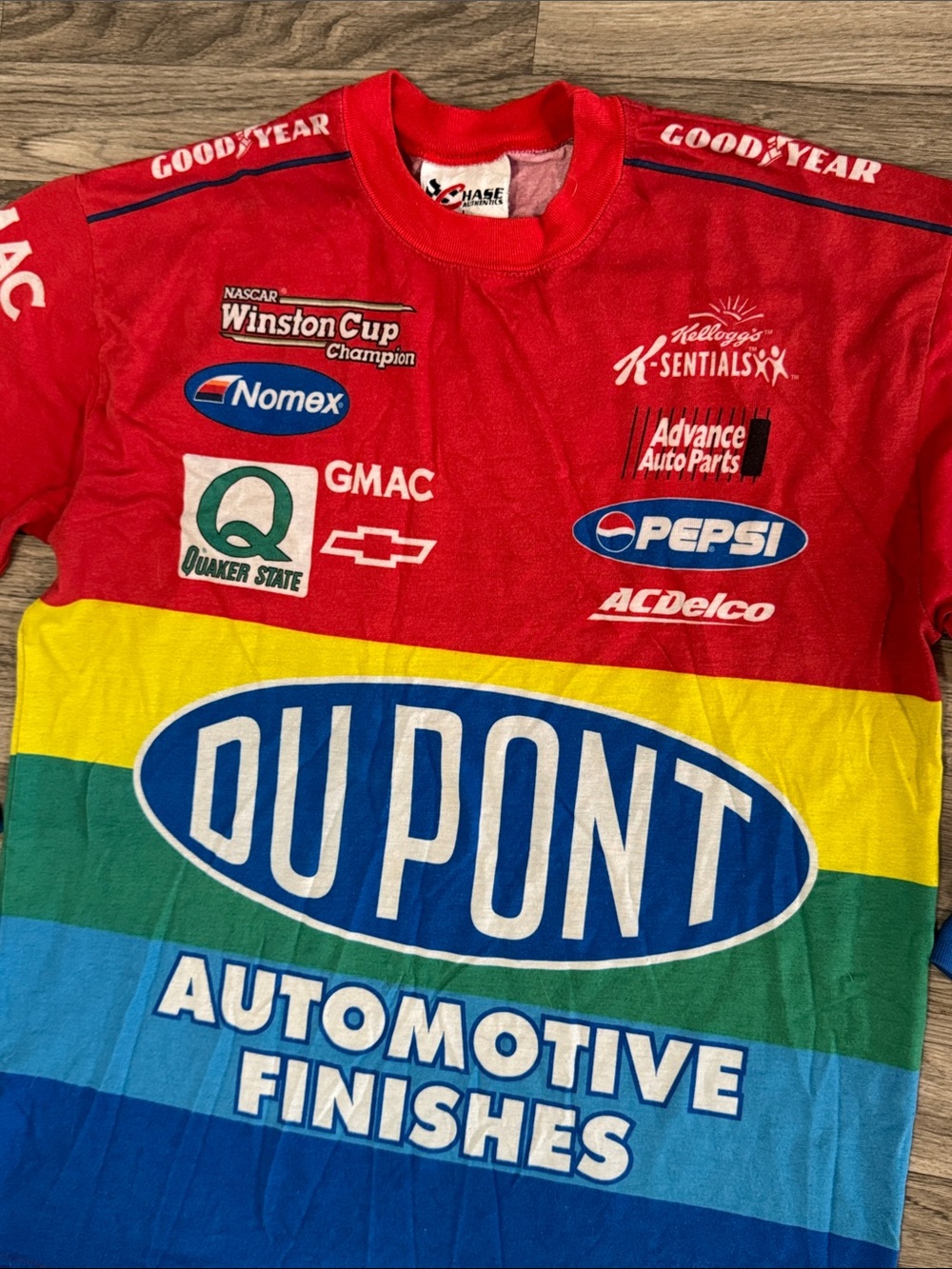 Vintage 90’s Chase Authentics Jeff Gordon NASCAR long sleeve shirt men’s sz L - Picture 4 of 15